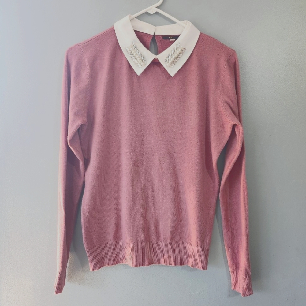 Milano Long-sleeve Embellished Collar Sweater Women's